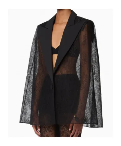 Nina Ricci Lace Blazer-Inspired Cape