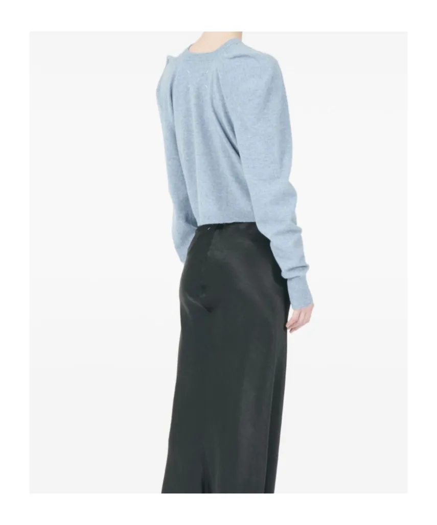 Maison Margiela Puff-Shoulder Knitted Jumper