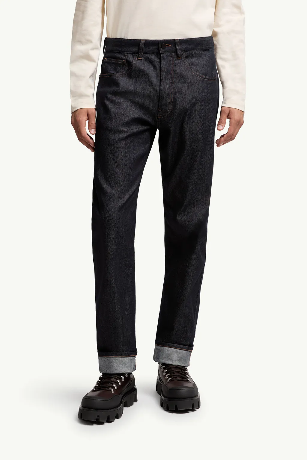 Moncler Logo Patch Straight Leg Pants