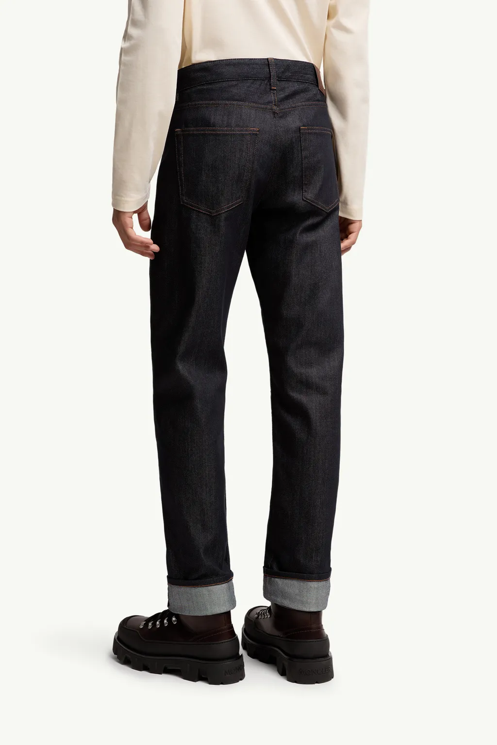 Moncler Logo Patch Straight Leg Pants
