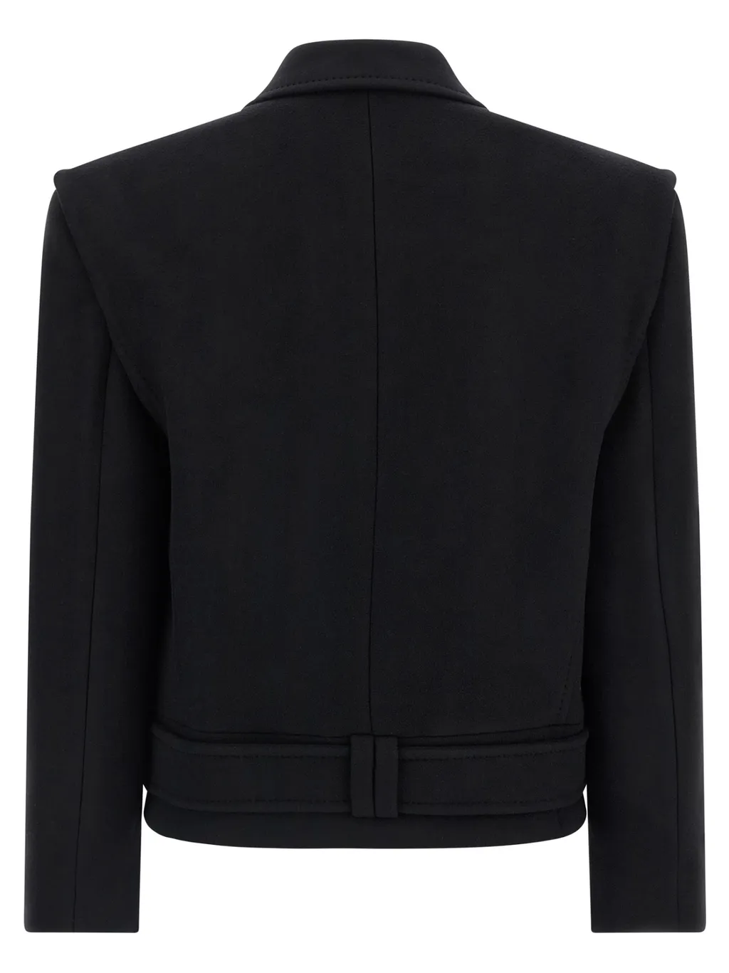 Peak-Lapel Belted Coat