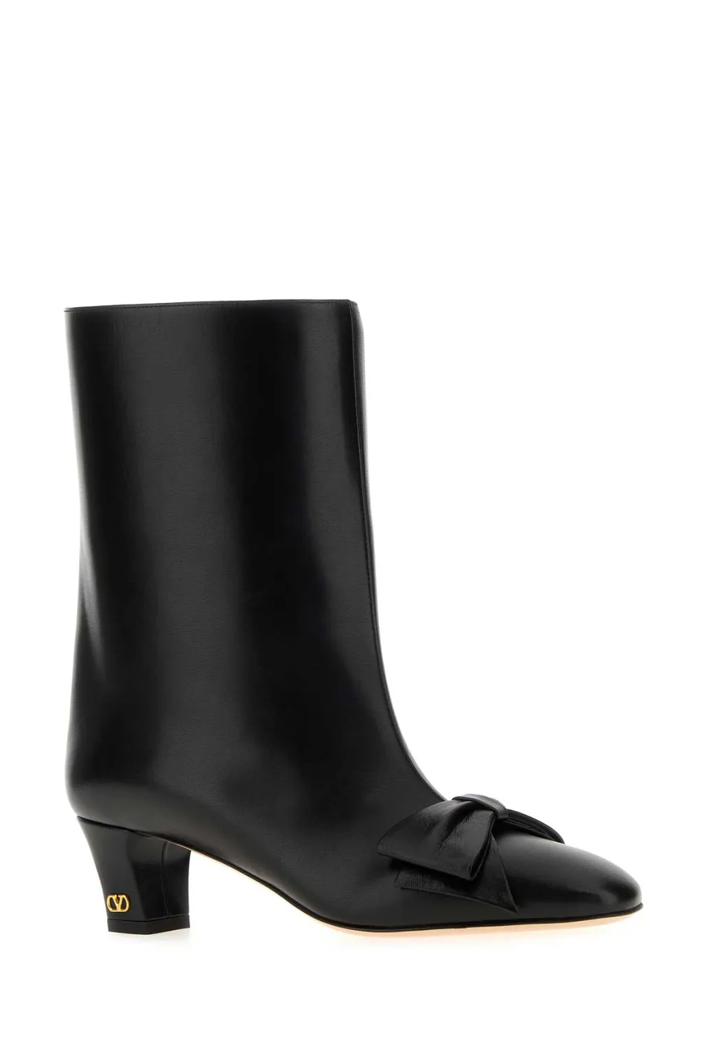 50Mm Bowow Leather Ankle Boots