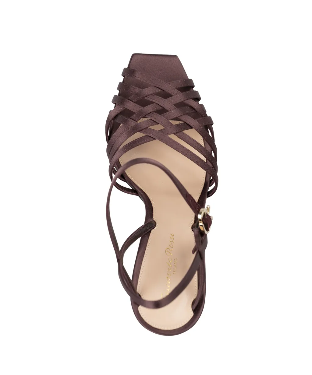 Square-Toed High-Heeled Sandals