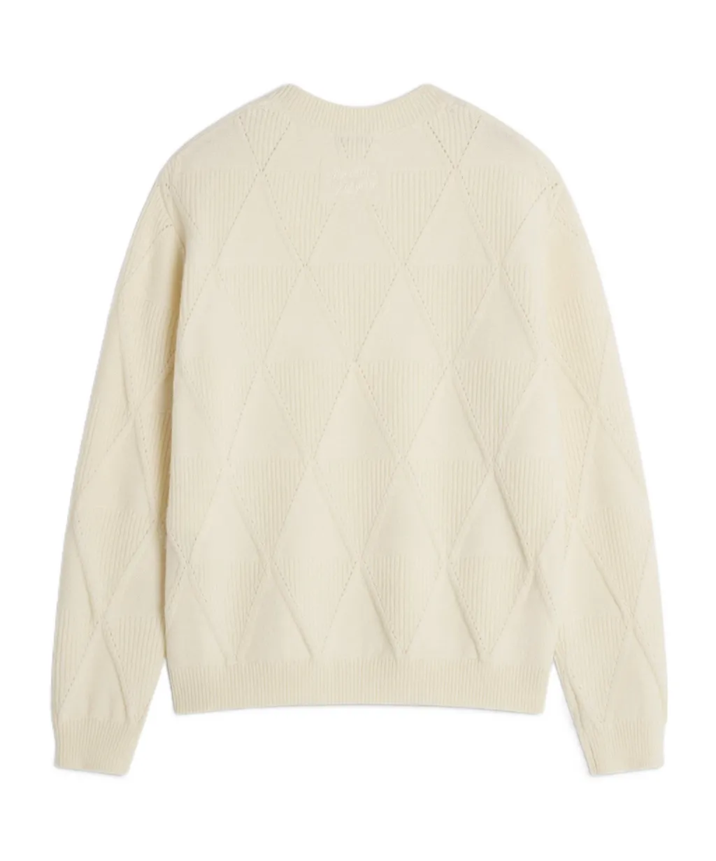Textured Wool Argyle Jumper