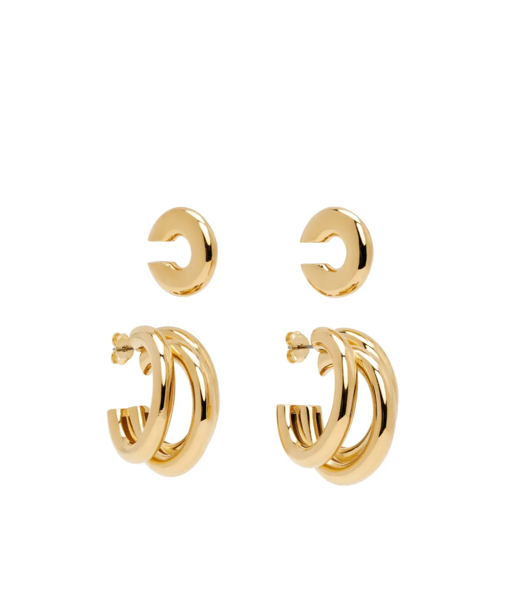 Triple-Hoop Earrings Set