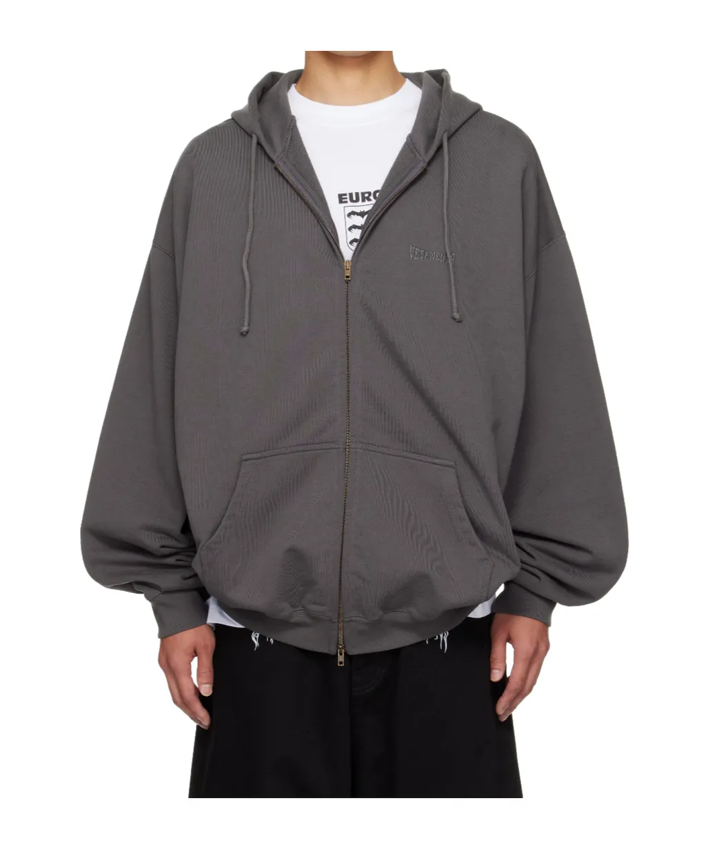 Boxing Logo Oversized Zip-Up Hoodie