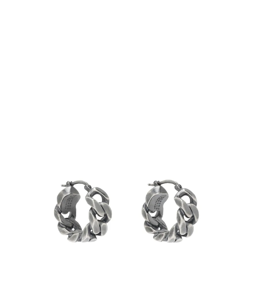 Chain-Link Hoop Earrings