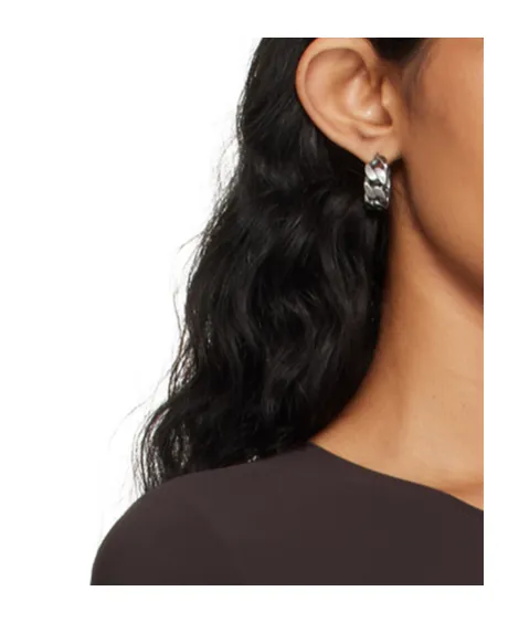 Chain-Link Hoop Earrings