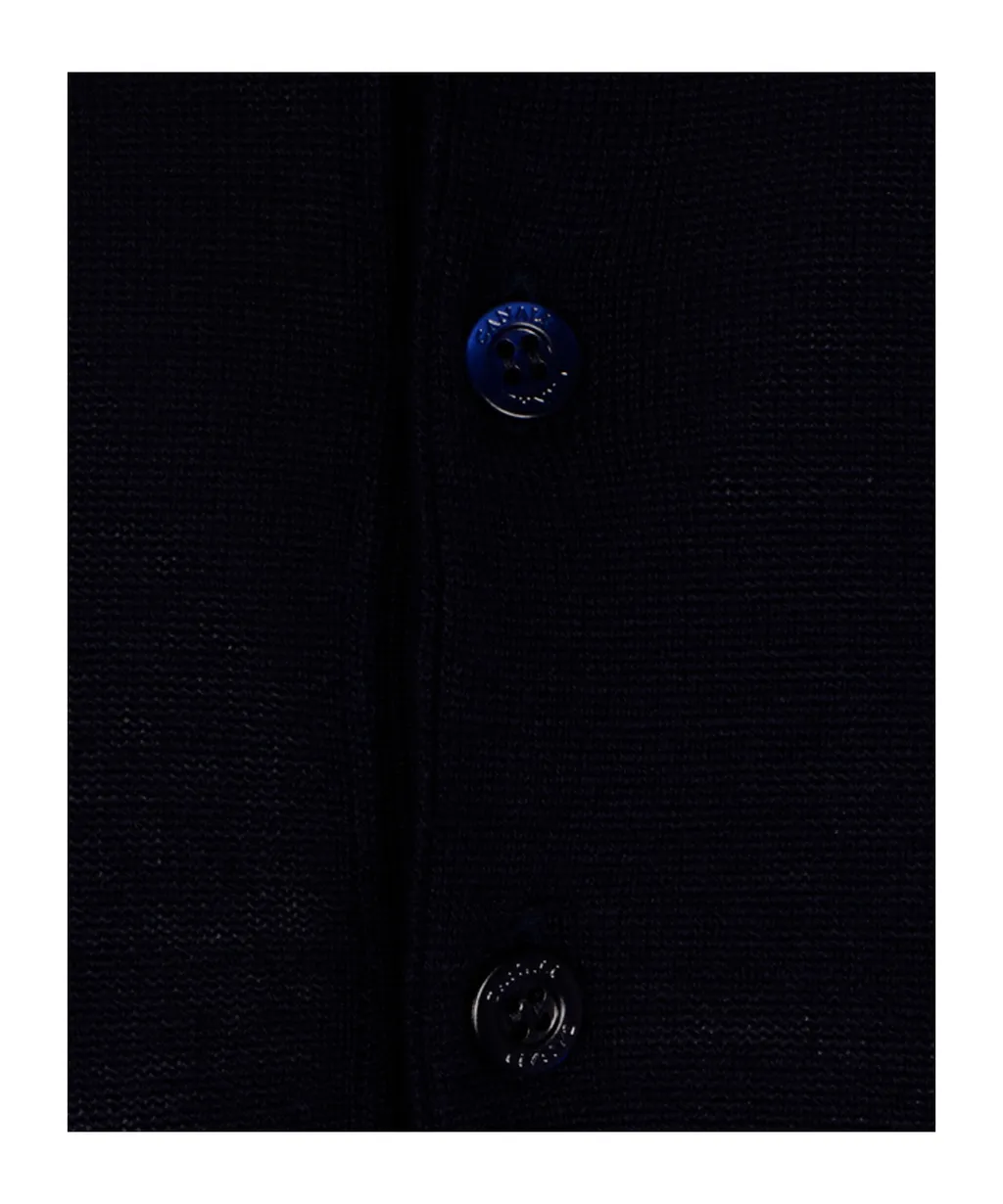 Button-Up Long-Sleeved Polo Shirt