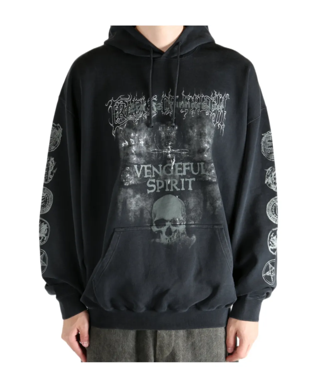 Vetements Vengeful Spirit Graphic Printed Drawstring Hoodie