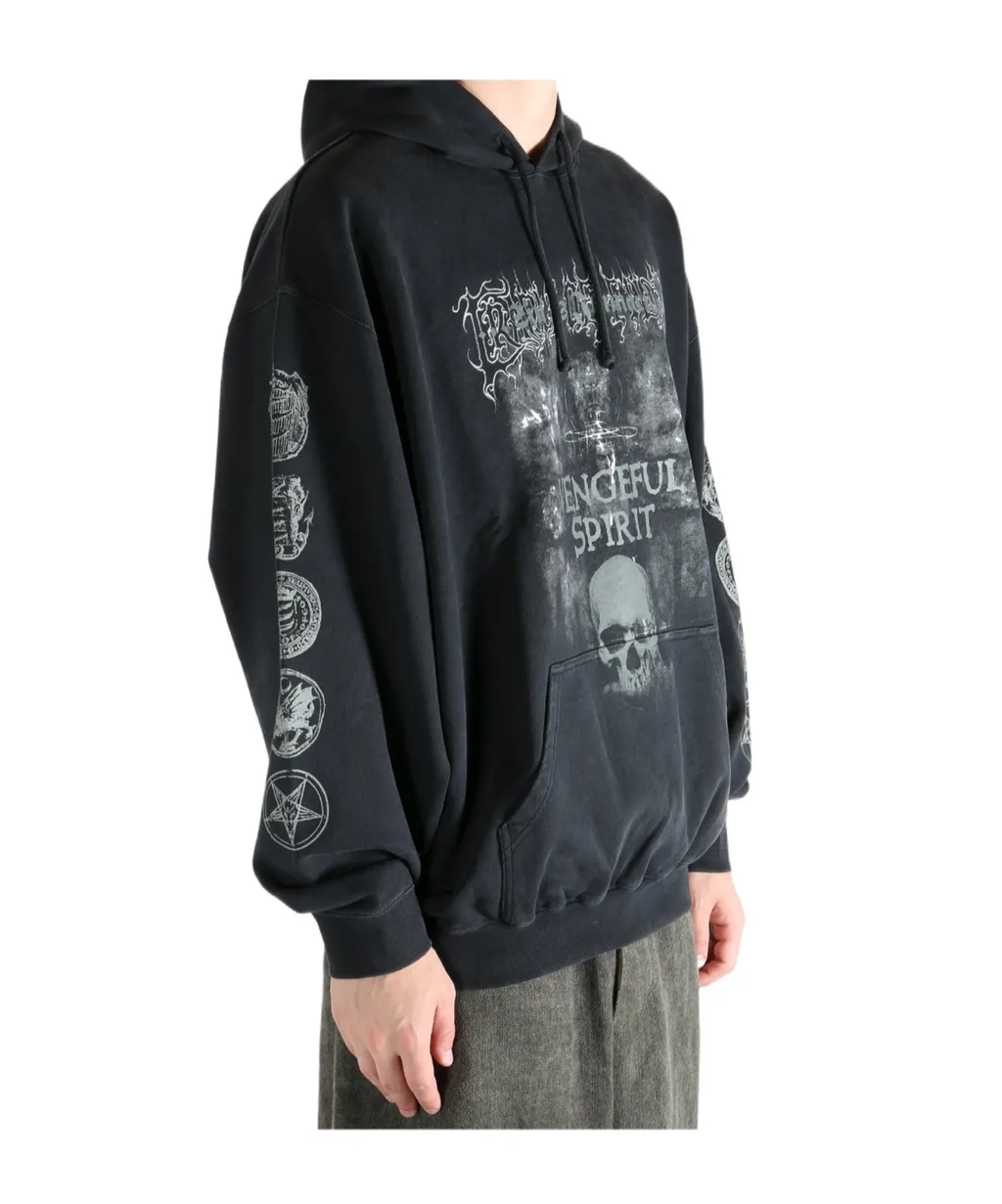 Vetements Vengeful Spirit Graphic Printed Drawstring Hoodie