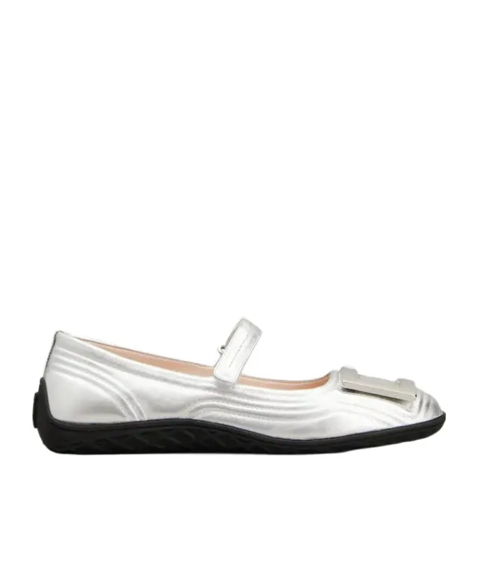 Viv Low Mary Janes In Leather