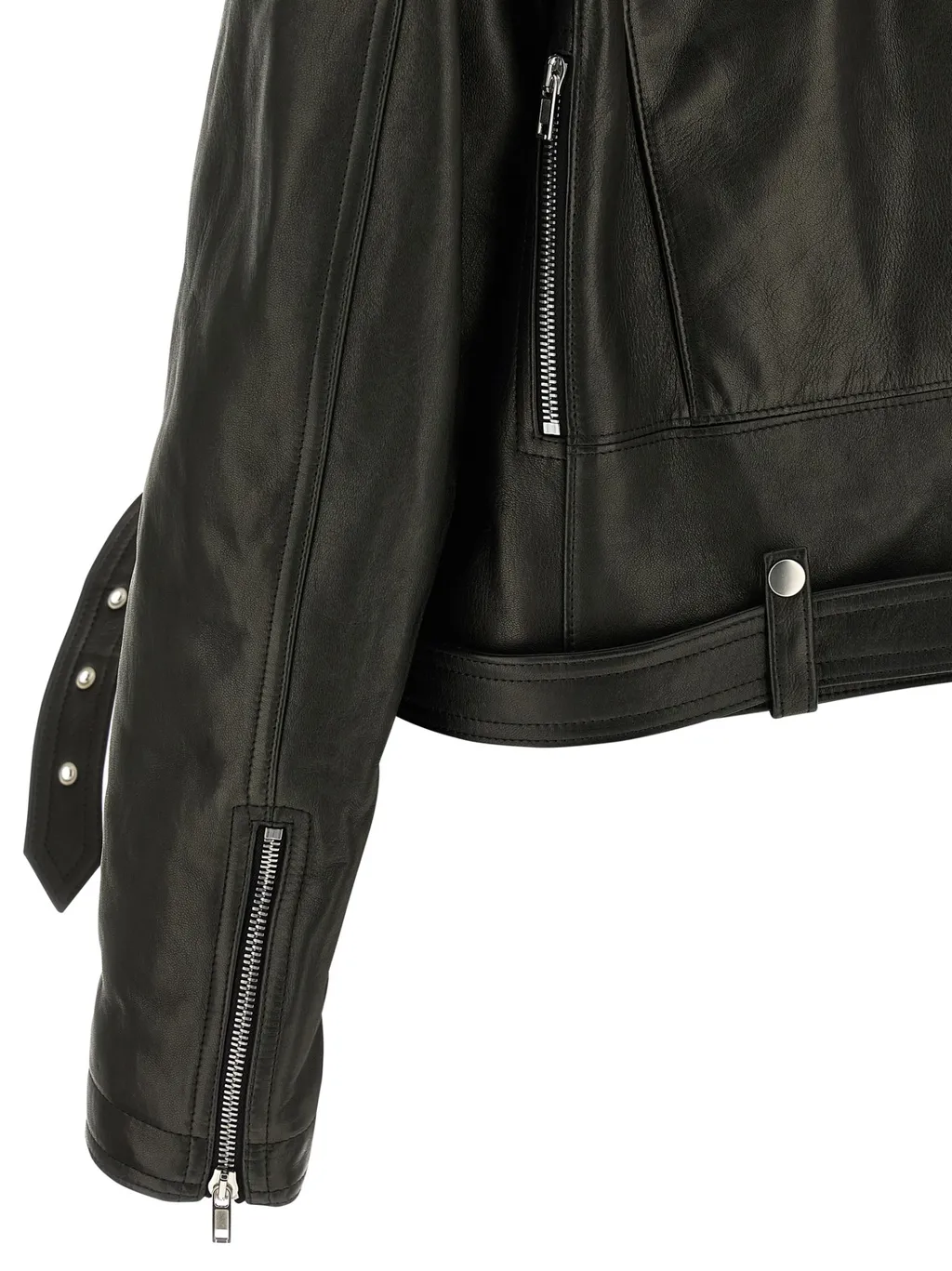 Belted Leather Jacket