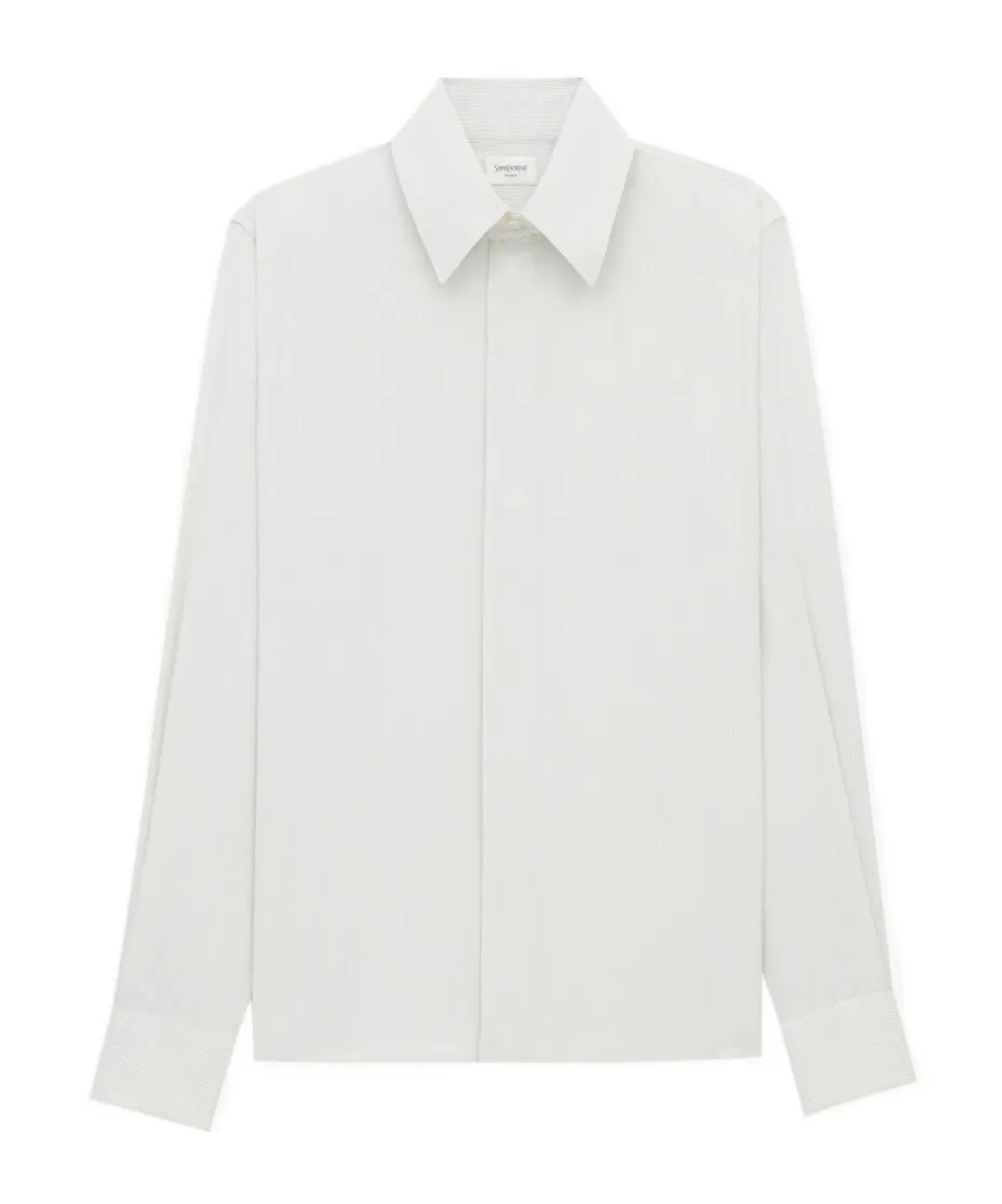 Cassandre Shirt In Hairline-Stripe Cotton Poplin
