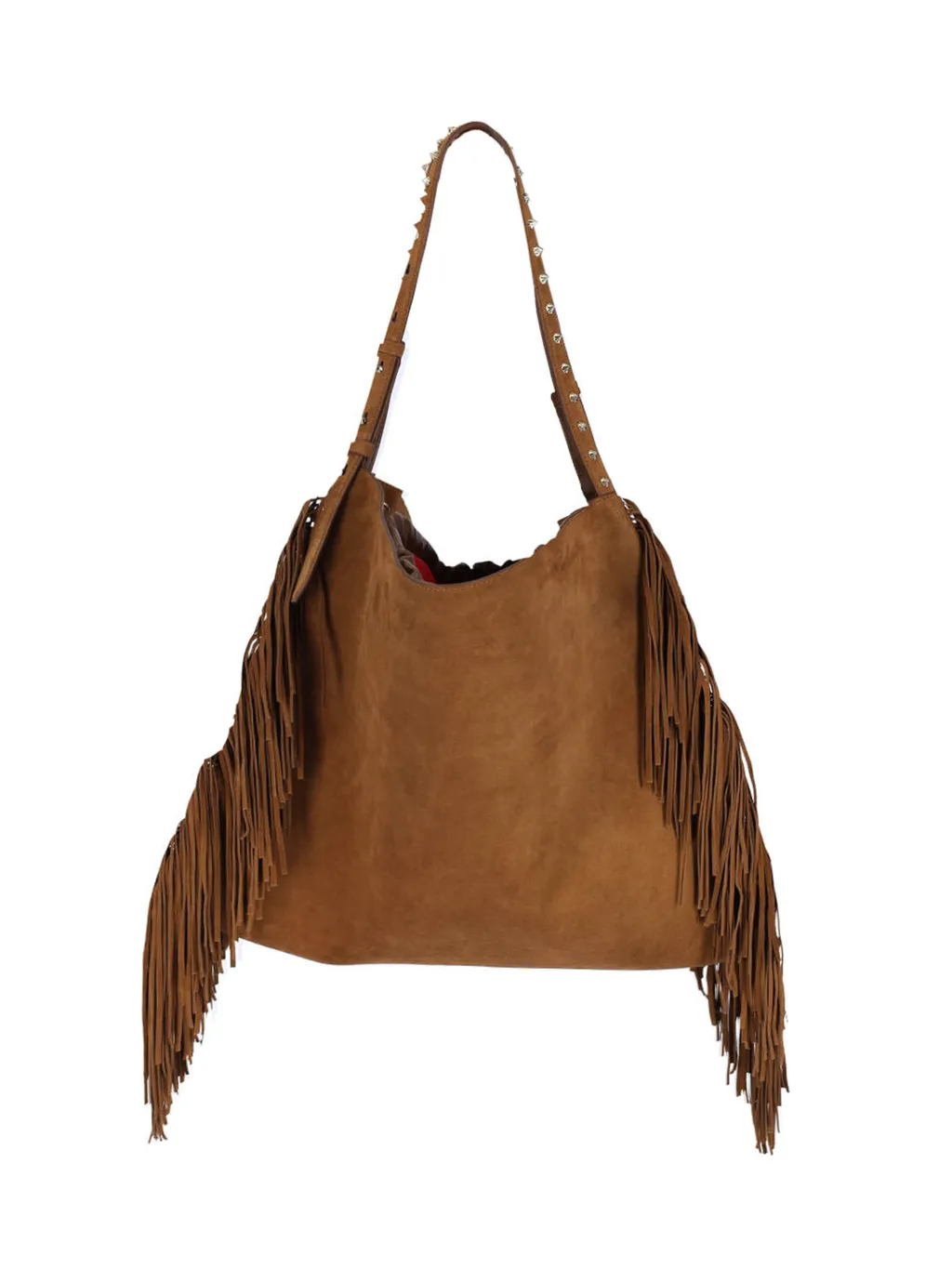 Fringe-Detail Suede Backpack