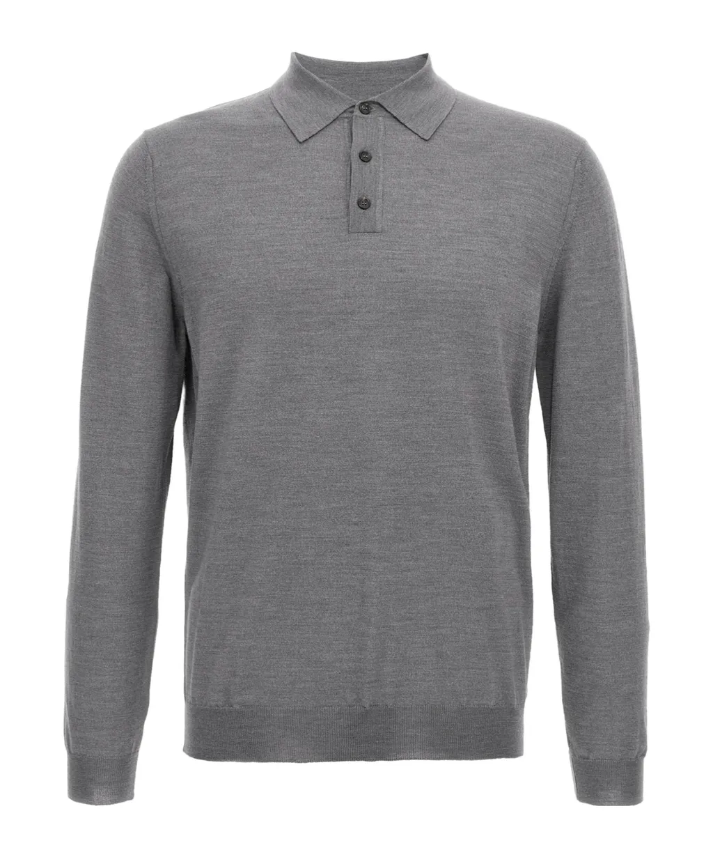 Zanone Flexwool Long-Sleeve Polo Shirt