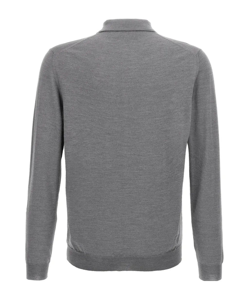 Zanone Flexwool Long-Sleeve Polo Shirt
