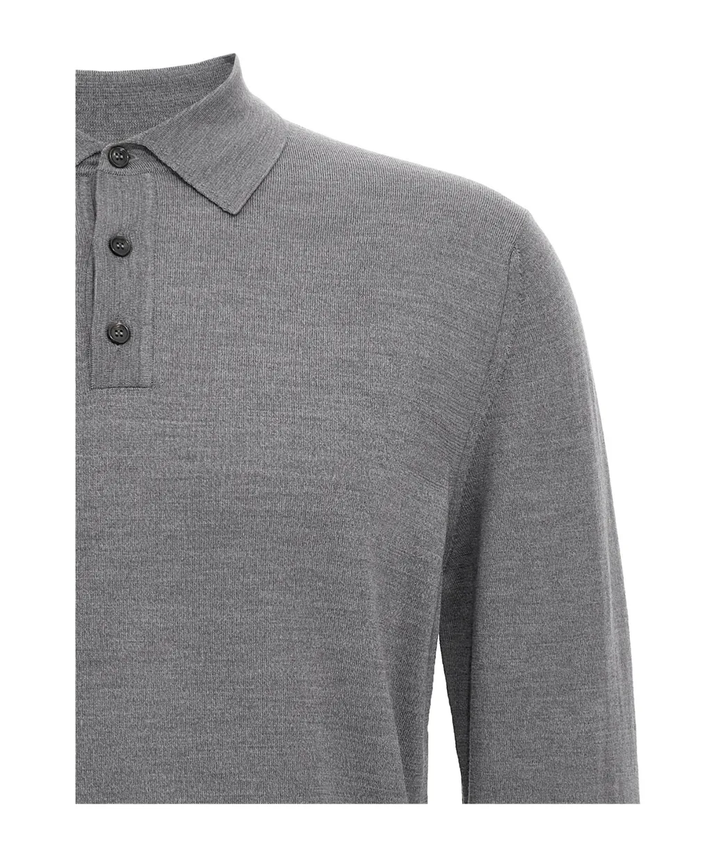 Zanone Flexwool Long-Sleeve Polo Shirt