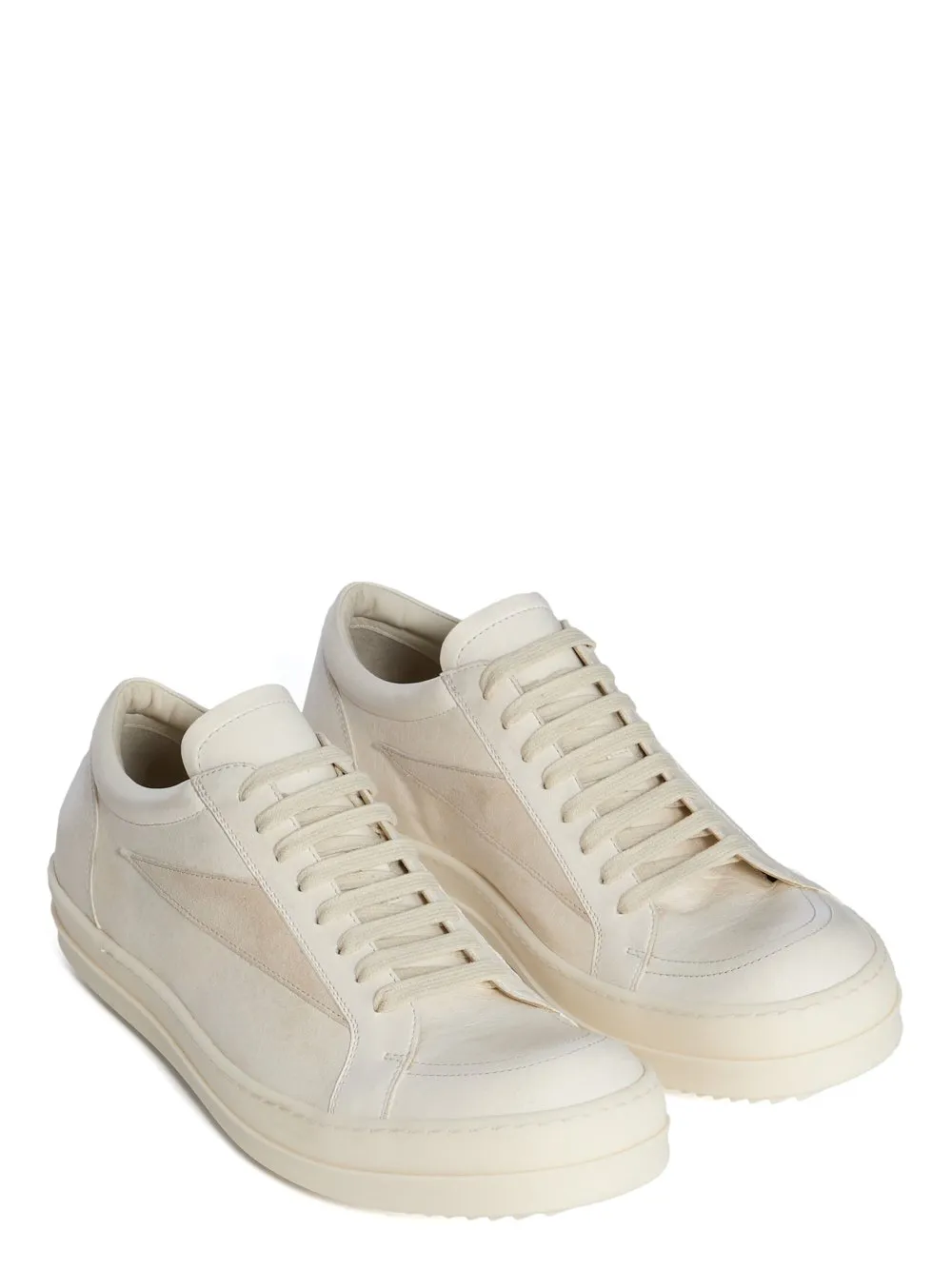 Rick Owens Round Toe Low-Top Sneakers