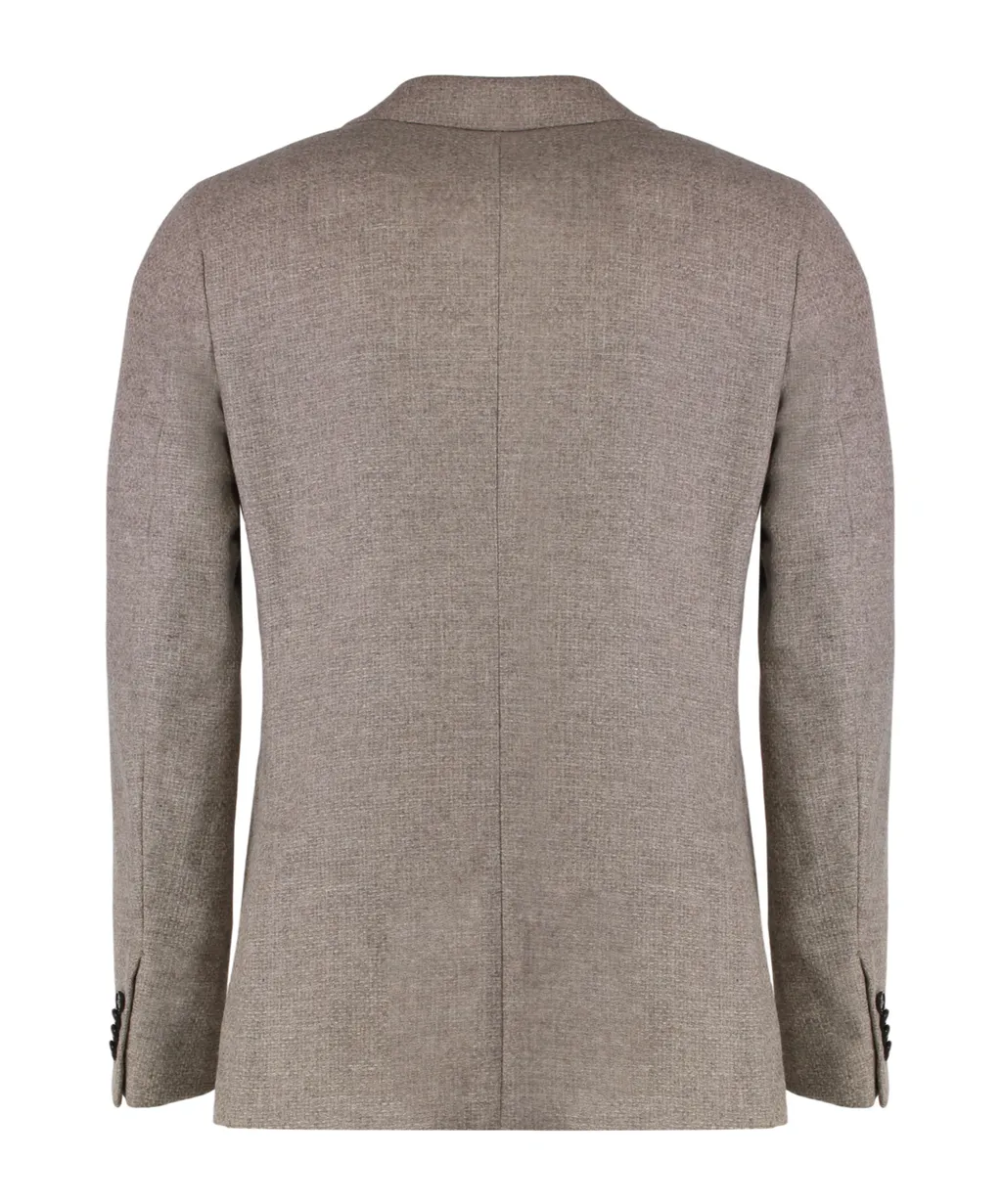 Single-Breasted Notched-Lapel Blazer