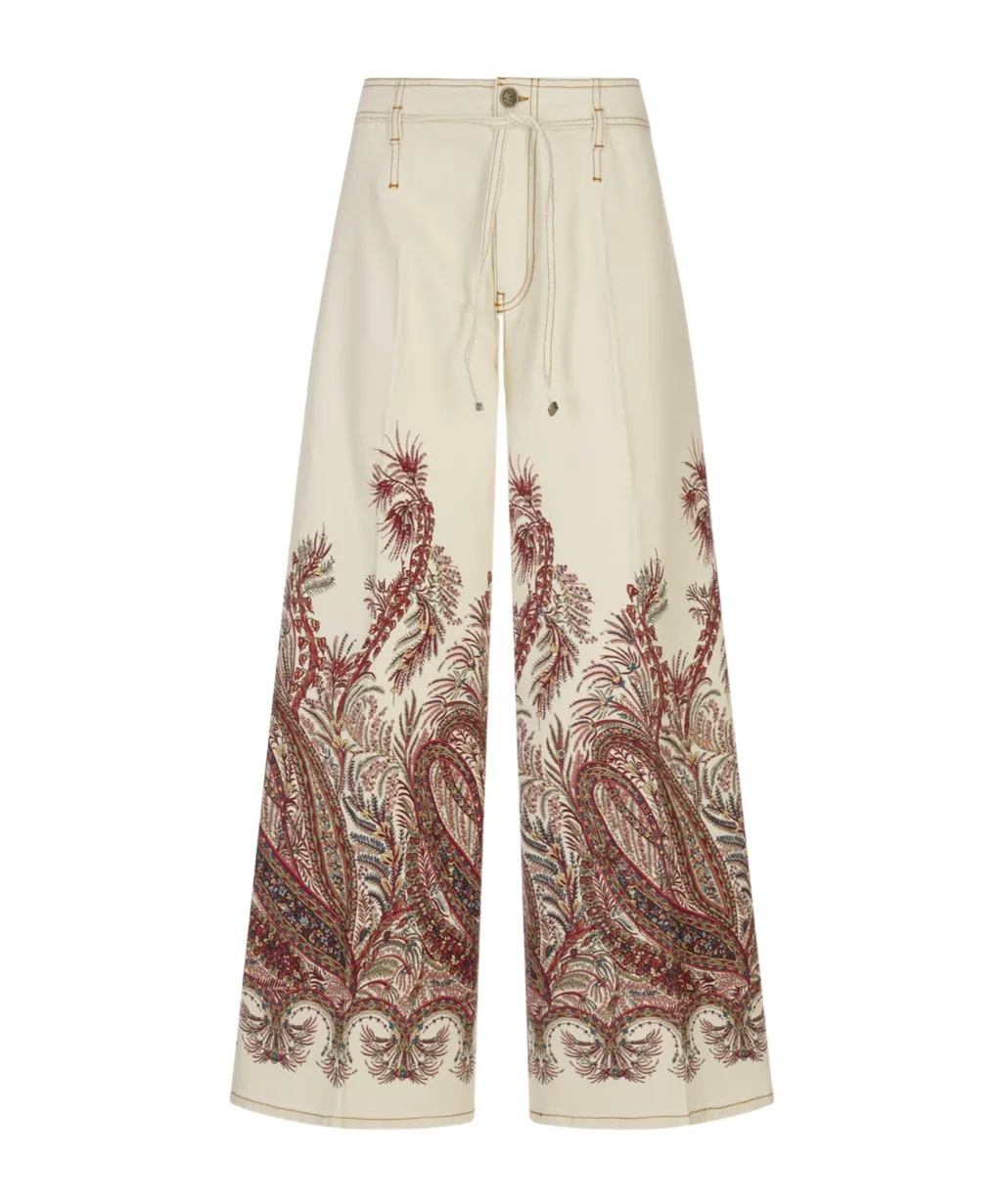 Paisley-Print Jeans