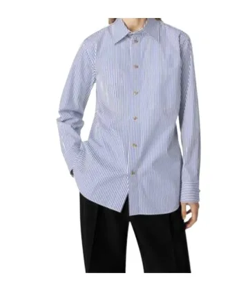 Pinstripe Cotton Poplin Shirt