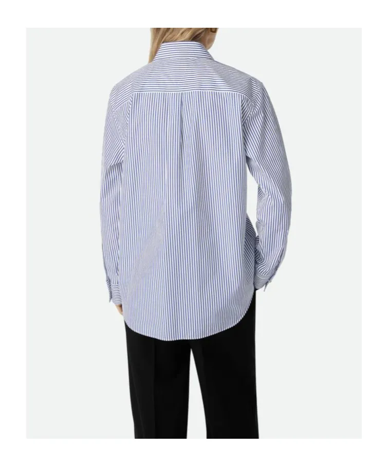 Pinstripe Cotton Poplin Shirt
