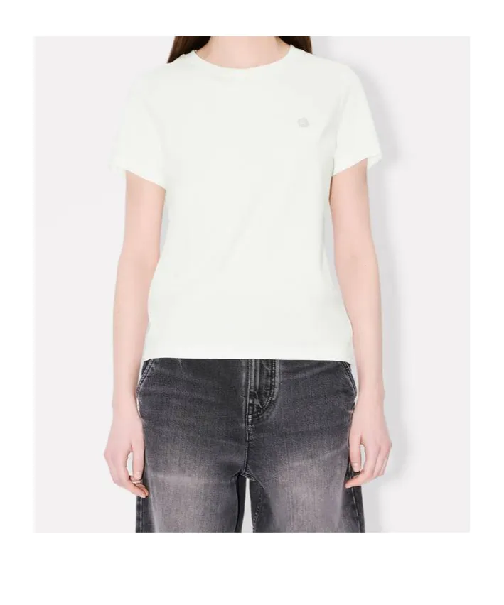 Embroidered T-Shirt In Cotton Boke Flower