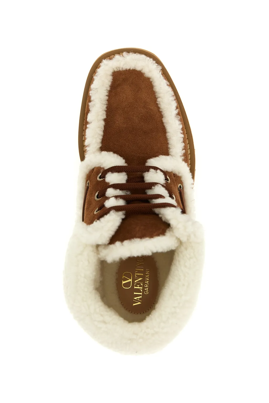 Vlogo-Detail Lace-Up Leather Boots