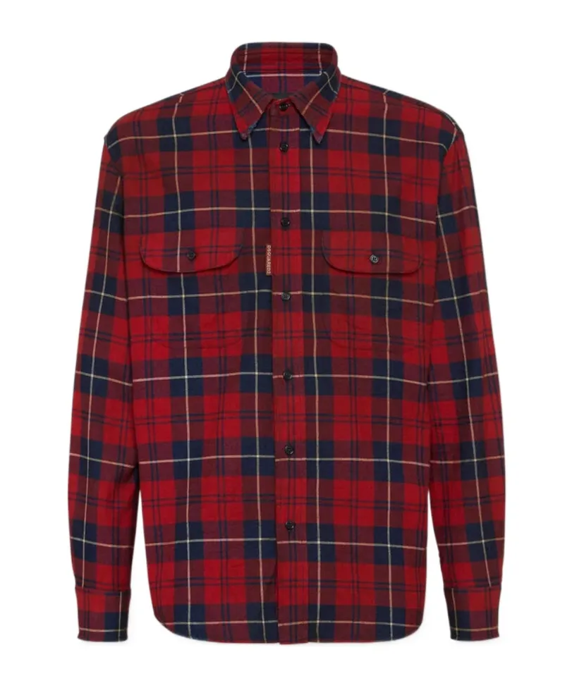 Checked-Pattern Shirt