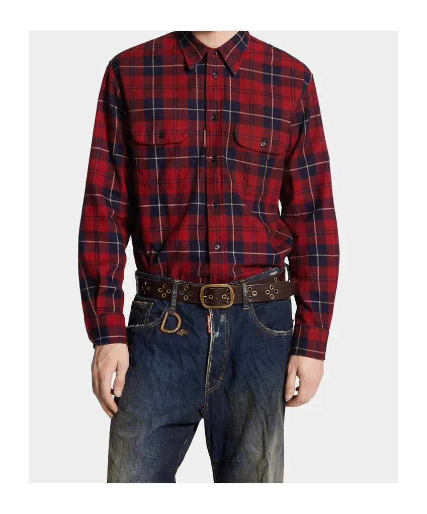 Checked-Pattern Shirt