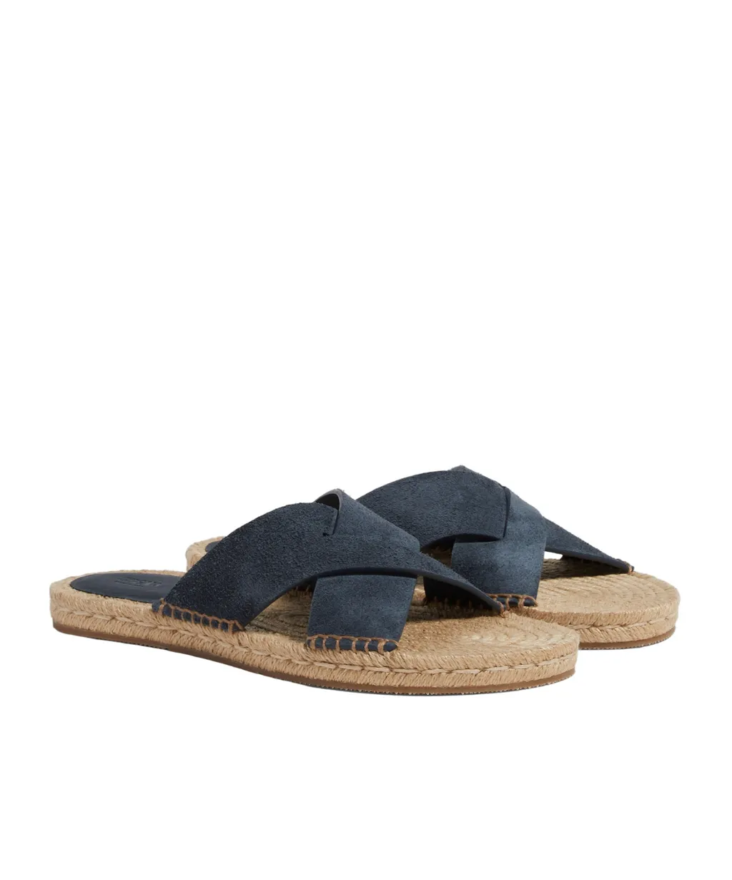 Zegna Crossover Open-Toe Espadrille Sandals