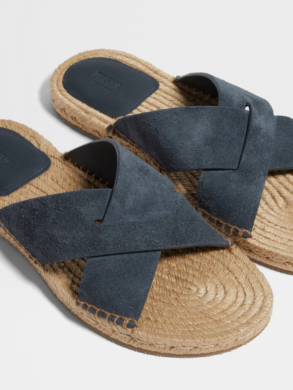 Zegna Crossover Open-Toe Espadrille Sandals