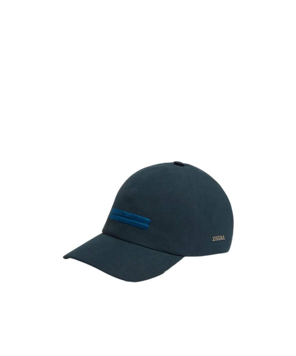 Teal Blue Oasi Lino Baseball Cap