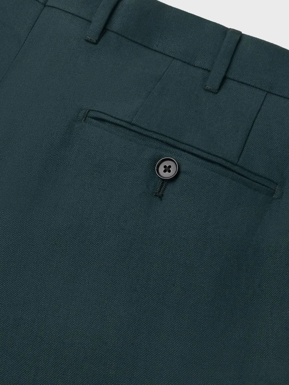 Dark Teal Blue Oasi Lino Blue Flower Pants