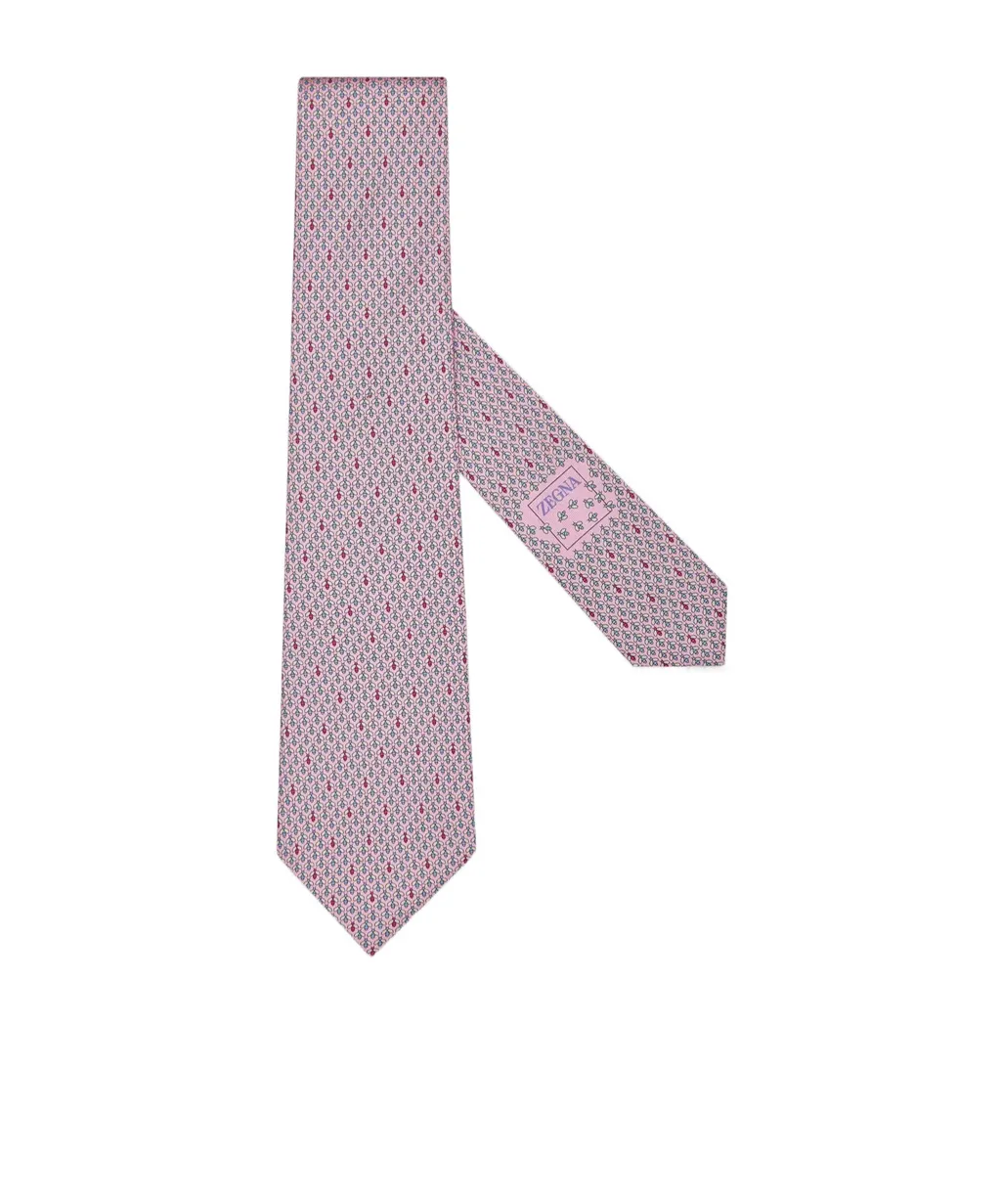 Bee-Print Silk Tie