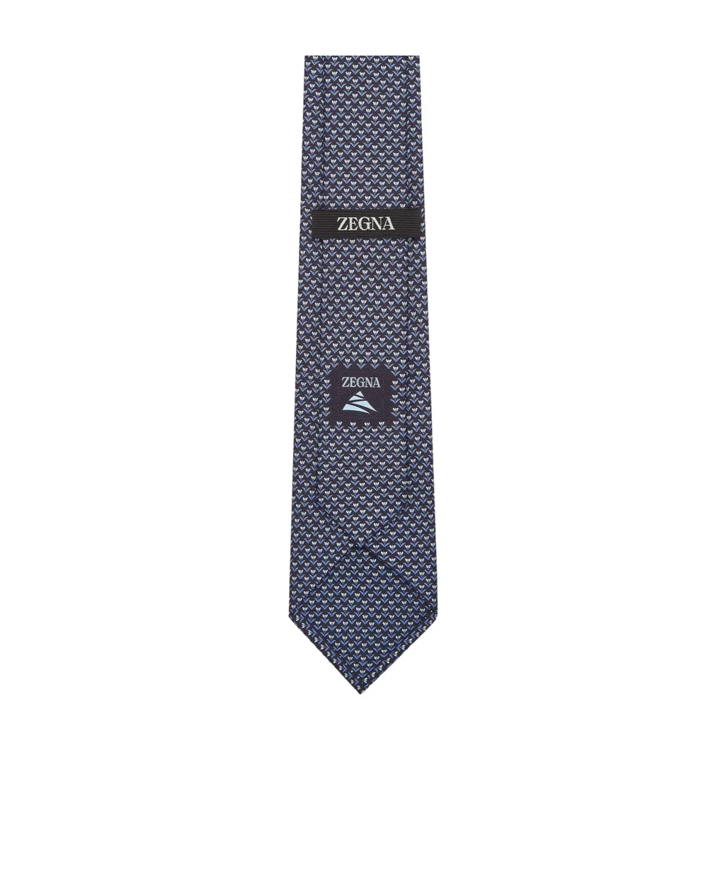 Floral-Print Silk Tie