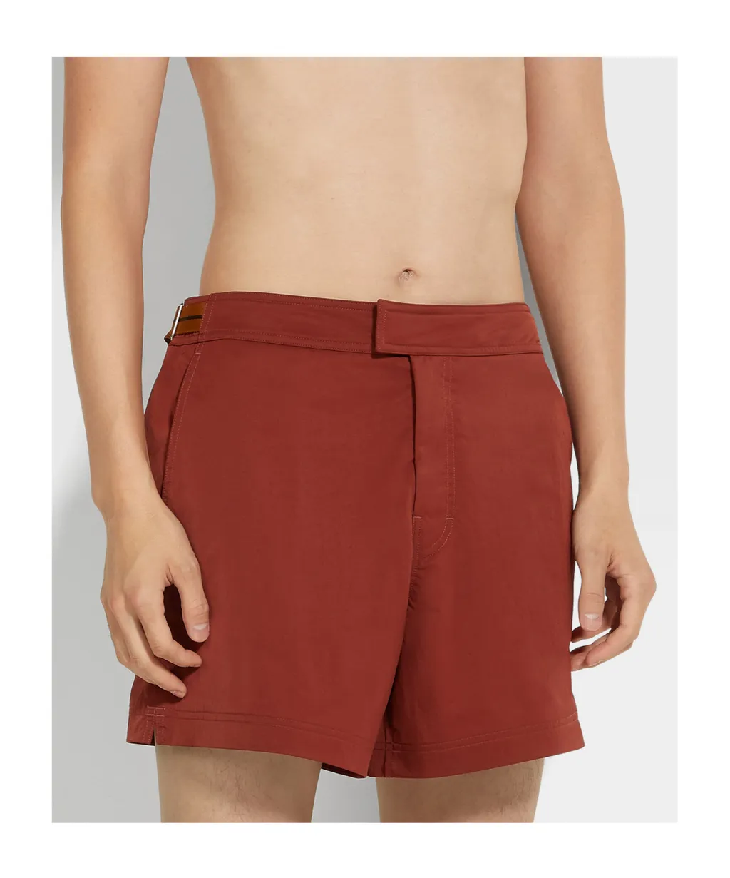 Zegna 232 Road Brand Mark Swim Trunks