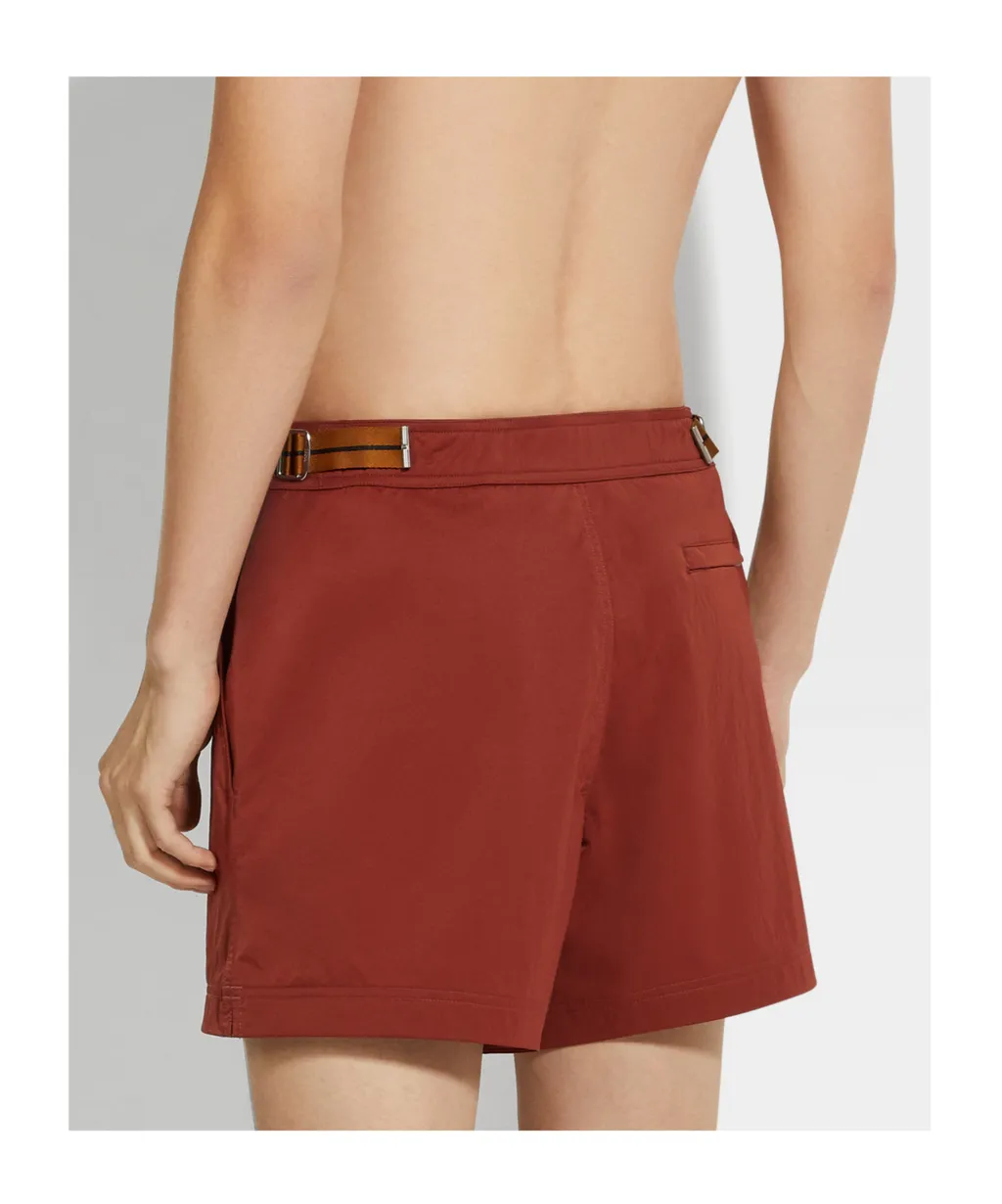 Zegna 232 Road Brand Mark Swim Trunks