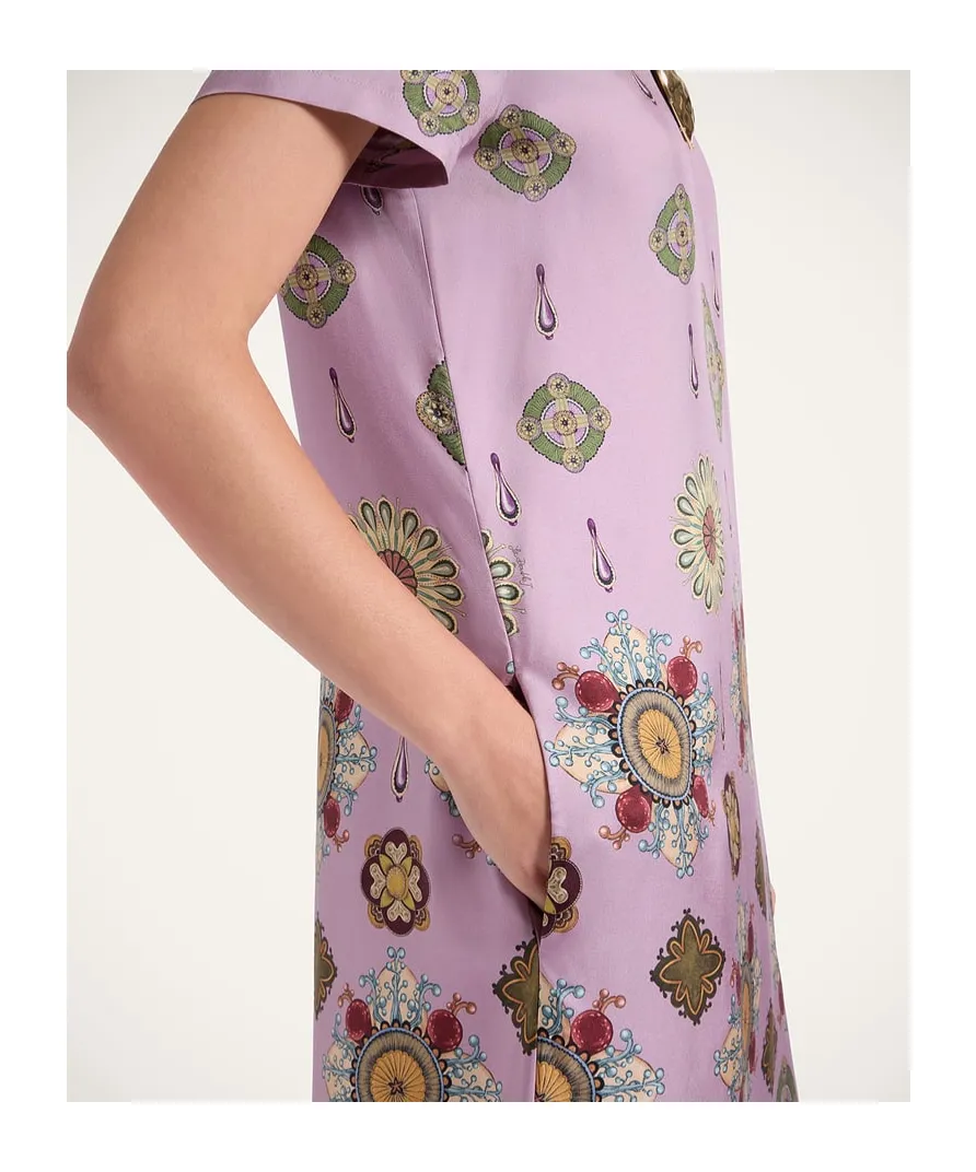 Swing Feather-Trimmed Maxi Dress
