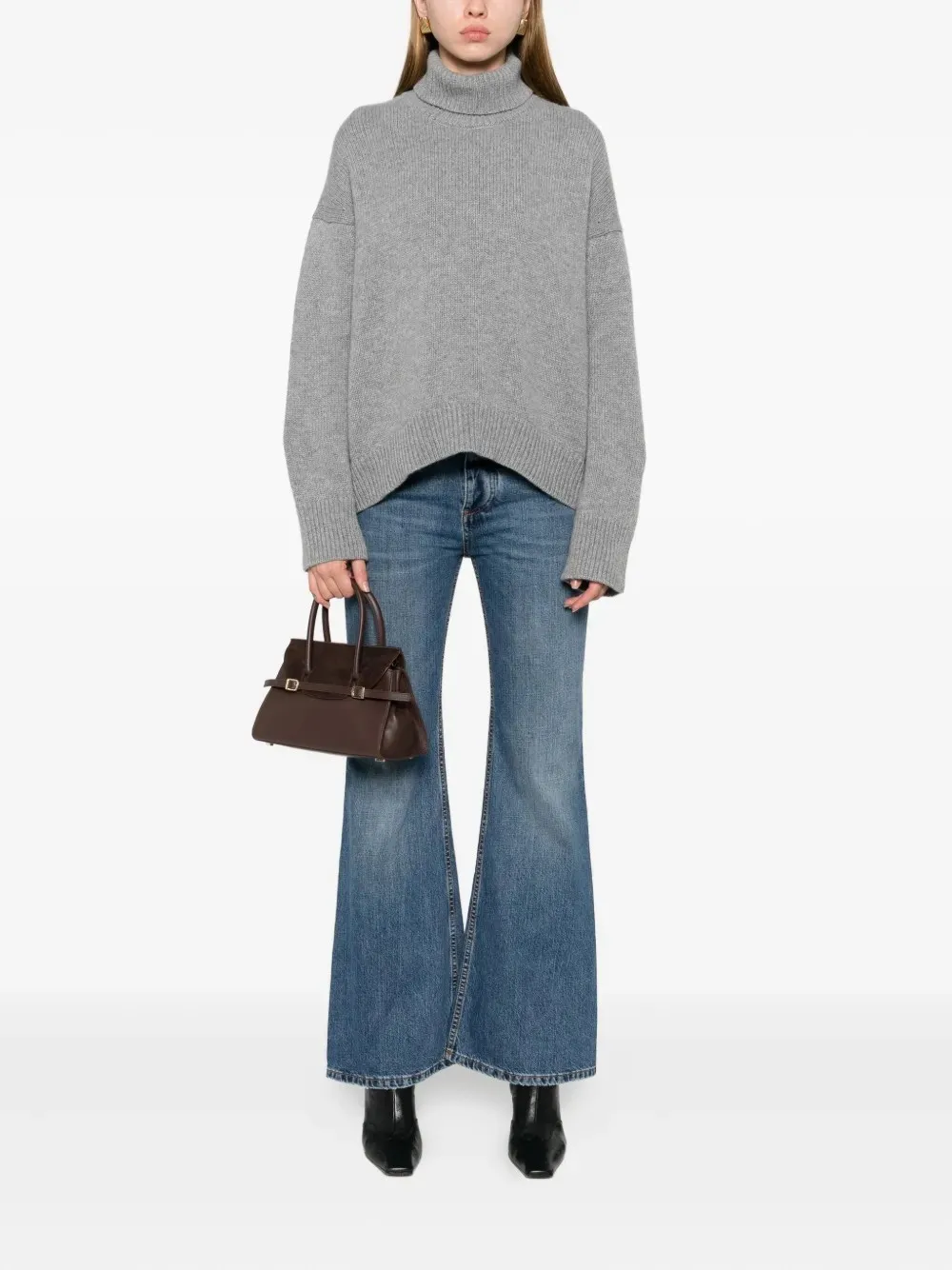 High-Necked Knitted Sweater