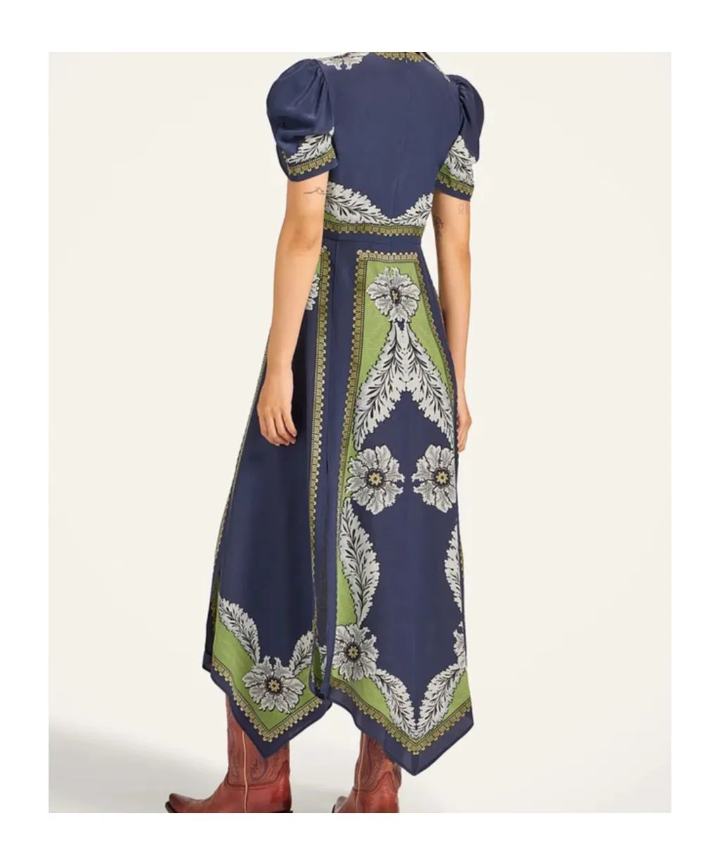 Cherry Puff-Sleeve Dress