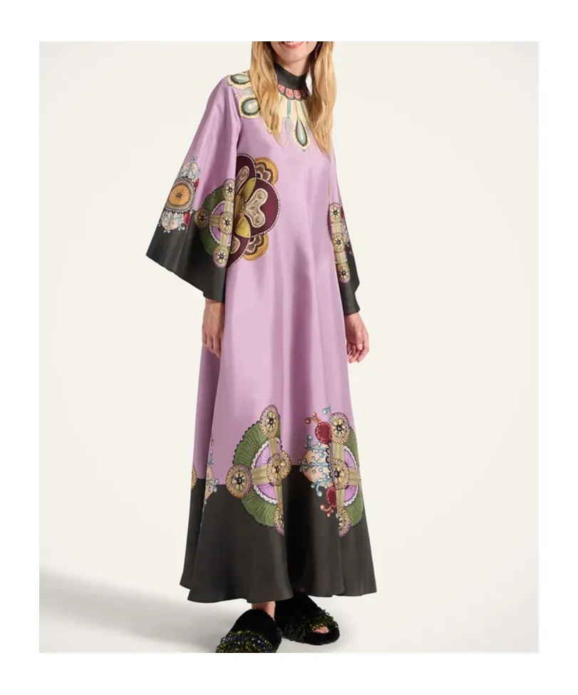 Bell-Sleeve Maxi Dress