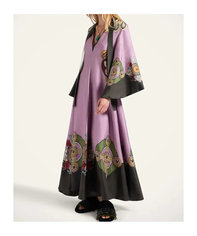 Bell-Sleeve Maxi Dress