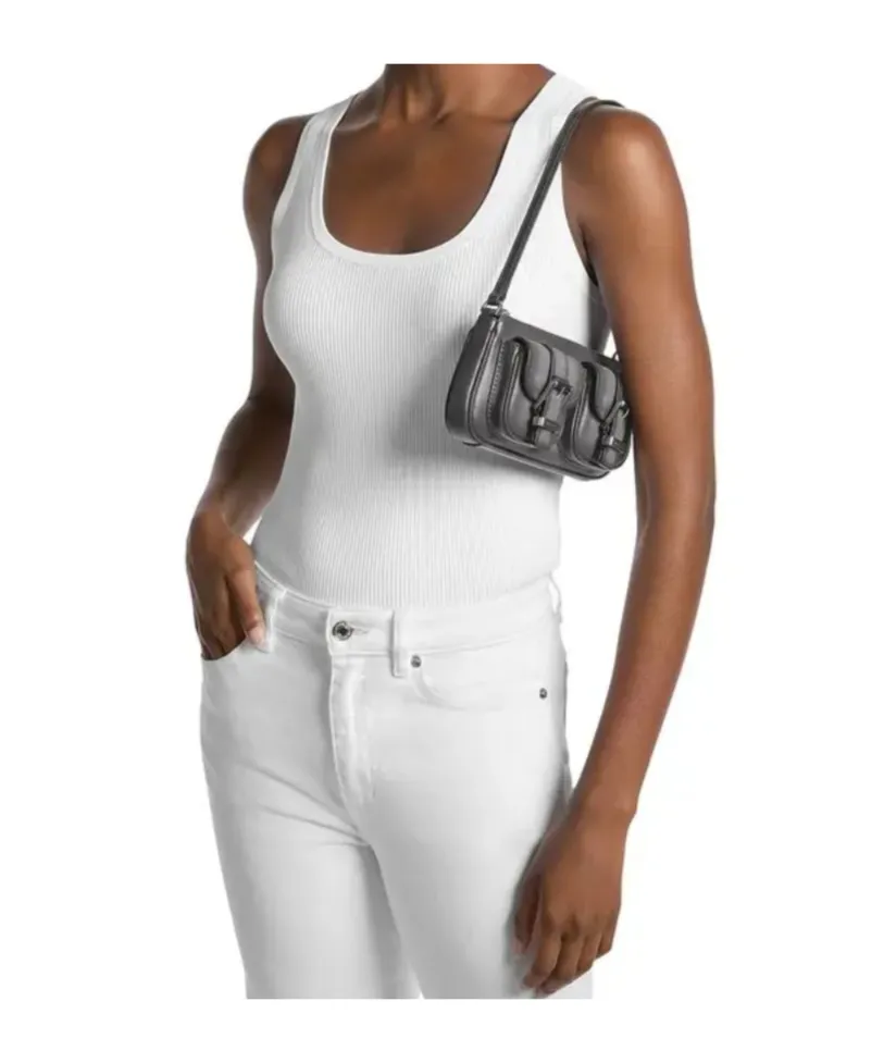 Buckle-Pocket Shoulder Bag