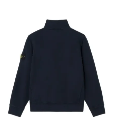 Stone Island Junior Logo Patch Half-Zip Sweatshirt