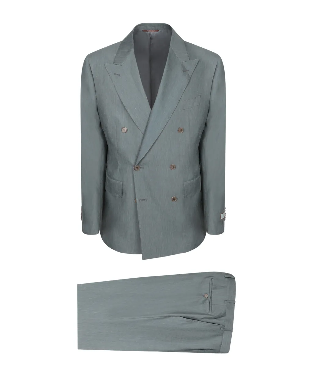 Canali Double-Breasted Peak Lapel Suit