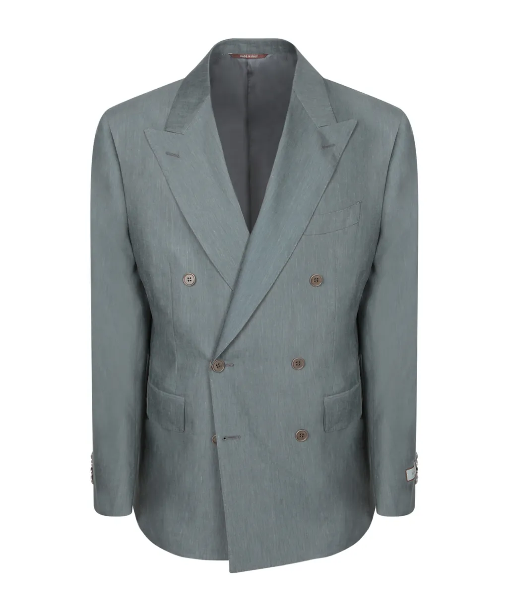 Canali Double-Breasted Peak Lapel Suit
