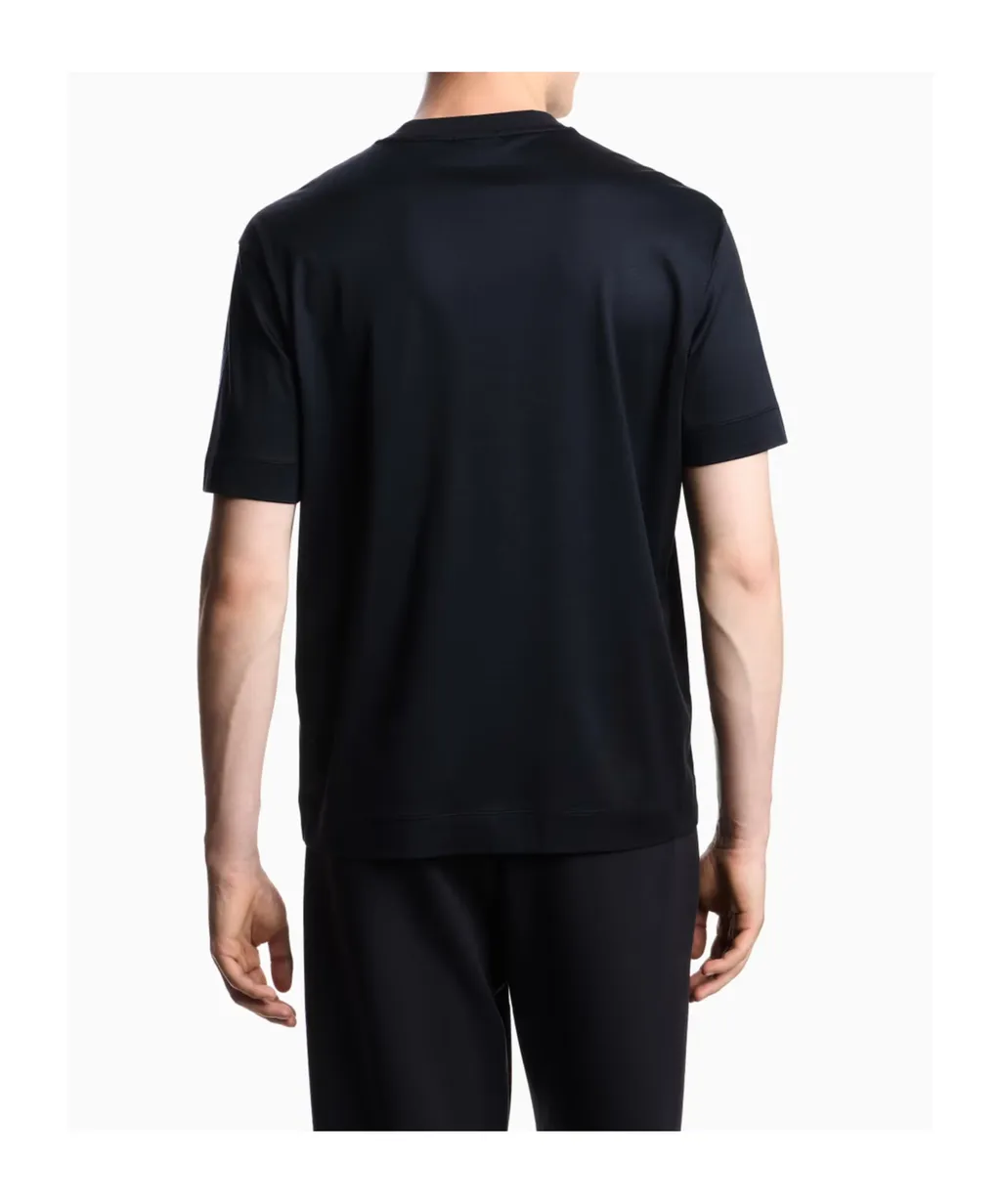 Emporio Armani Logo Embroidered Crewneck T-Shirt