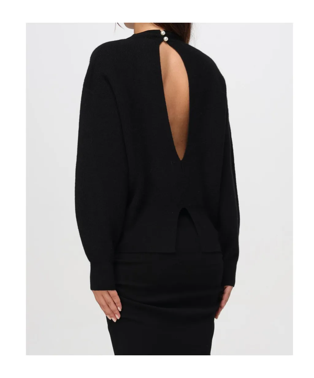 Open-Back Pearl-Button Top